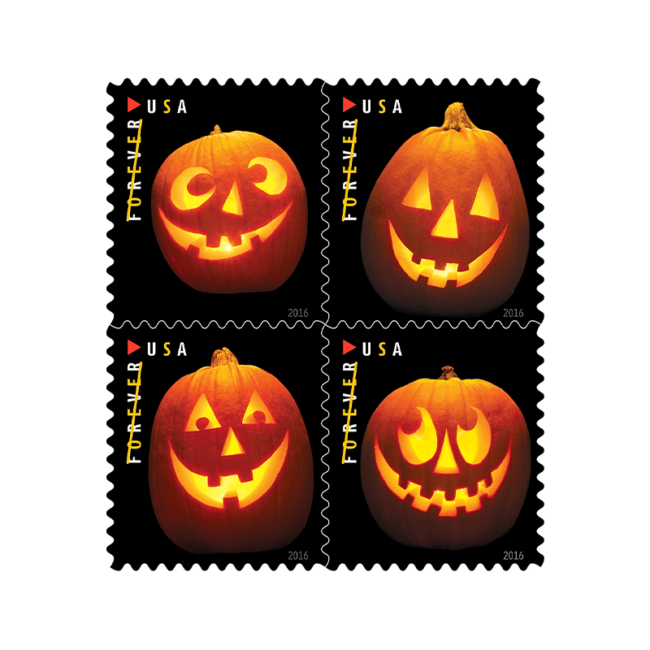 2016 Pumpkin Lantern  Forever First Class Postage Stamps