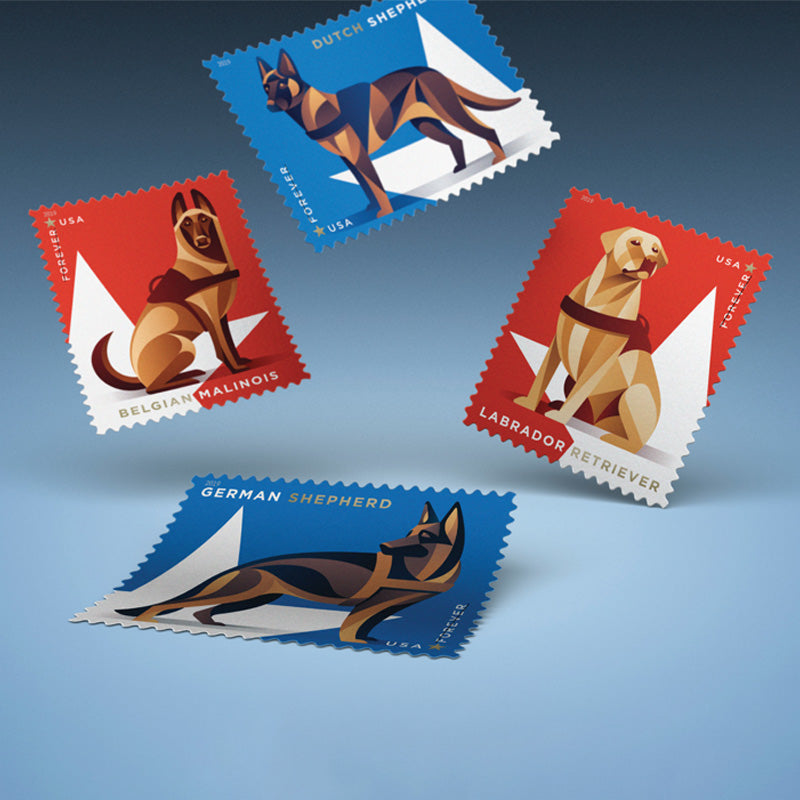 2019 honor military dogs Forever First Class Postage Stamps