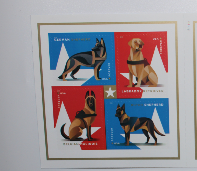 2019 honor military dogs Forever First Class Postage Stamps