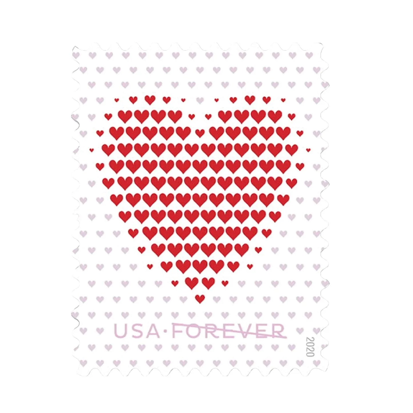 2020 Made of Hearts Forever First Class Postage Stamps