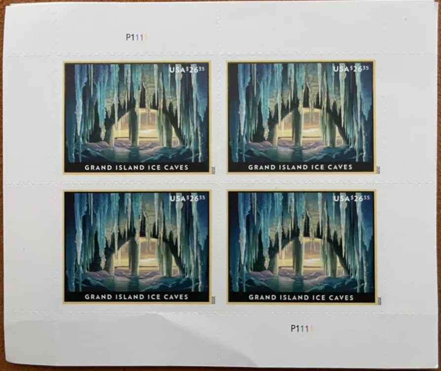 2020 USPS Grand Island Ice Cave Express Priority Stamps